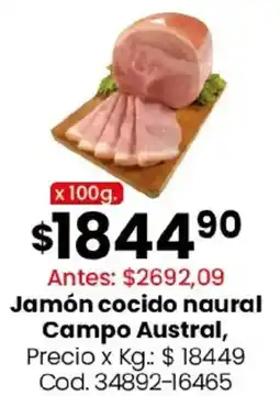 Coto Campo austral jamón cocido naural oferta