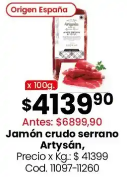 Coto Artysán jamón crudo serrano oferta