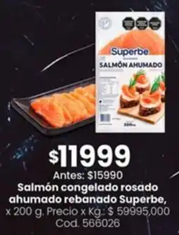 Coto Superbe salmón congelado rosado ahumado rebanado oferta