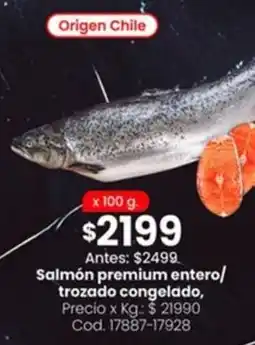 Coto Salmón premium entero/ trozado congelado oferta