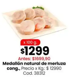 Coto Medallón natural de merluza cong. oferta