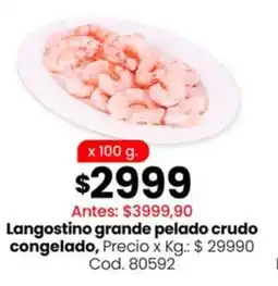 Coto Langostino grande pelado crudo congelado oferta