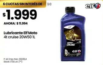 Lubricante elf moto 4t cruise