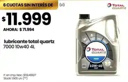 Changomas Total quartz lubricante oferta