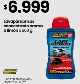Silisur lavaparabrisas concentrado aroma a limón