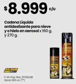 Changomas Silisur cadena líquida antideslizante para nieve yo hielo en aerosol oferta