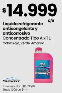 Changomas Líquido refrigerante anticongelante y anticorrosivo concentrado tipo A oferta