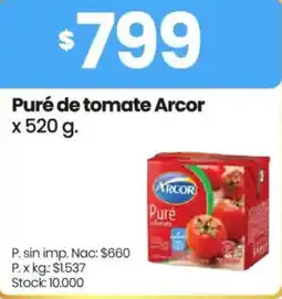 Changomas Arcor puré de tomate oferta