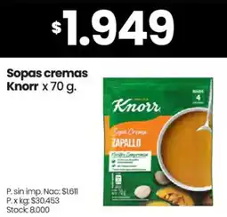 Changomas Knorr sopas cremas oferta