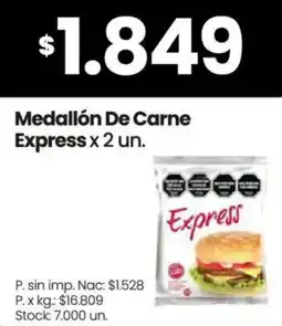 Changomas Express medallón de carne oferta