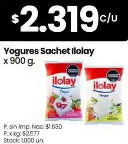 Changomas Ilolay yogures sachet oferta