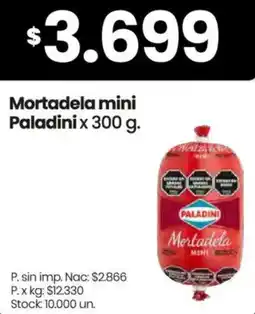 Changomas Paladini mortadela mini oferta