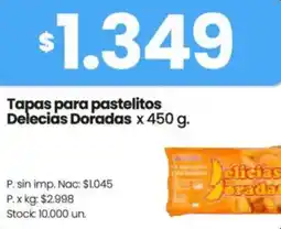 Changomas Delecias doradas tapas para pastelitos oferta