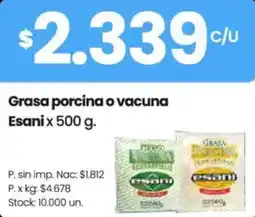 Changomas Esani grasa porcina o vacuna oferta