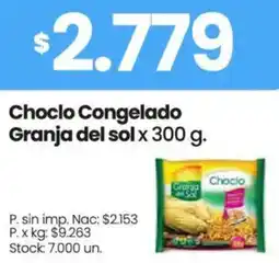 Changomas Granja del sol choclo congelado oferta