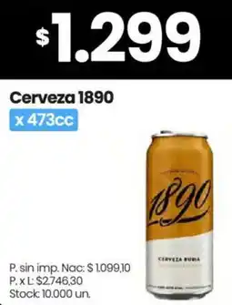 Changomas 1890 cerveza oferta