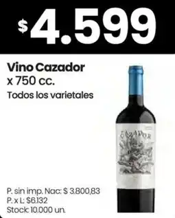 Changomas Cazador vino oferta