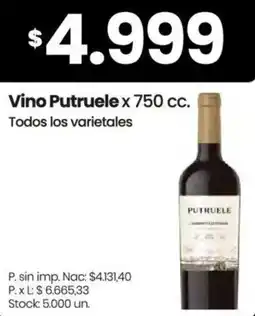 Changomas Putruele vino oferta