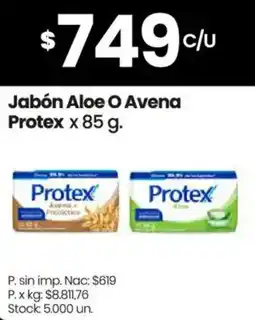 Changomas Protex jabón aloe o avena oferta