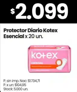 Changomas Kotex protector diario esencial oferta