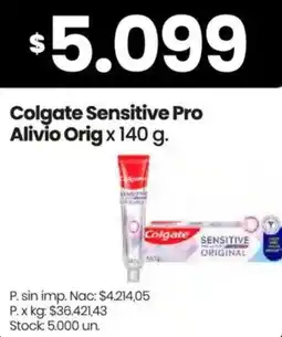 Changomas Colgate sensitive pro alivio orig oferta