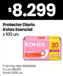 Changomas Kotex protector diario esencial oferta