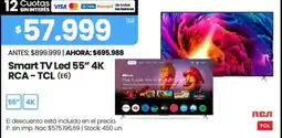 Changomas Rca/ tcl smart tv led 55" 4k oferta