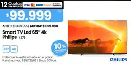Changomas Philips smart tv led 65" oferta