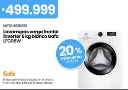 Changomas Gafa lavarropas carga frontal inverter oferta