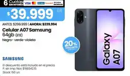 Changomas Samsung celular A07 oferta