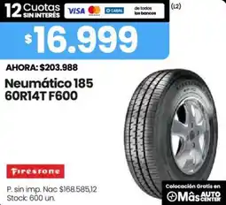 Changomas Neumático 185 60R14TF600 oferta