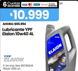 Changomas Ypf elaion lubricante oferta
