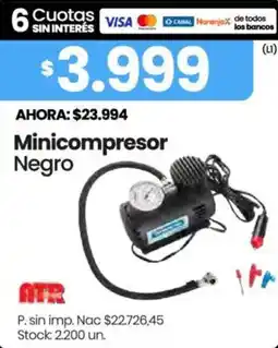 Changomas ATR minicompresor negro oferta