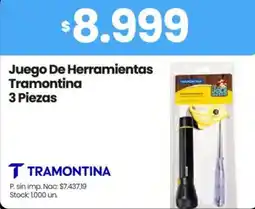 Changomas Tramontina juego de herramientas oferta