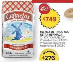 Carrefour Cañuelas harina de trigo 000 ultra refinada oferta