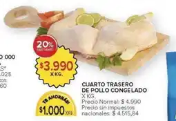 Carrefour Cuarto trasero de pollo congelado oferta