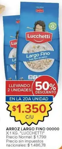 Carrefour Lucchetti arroz largo fino 00000 oferta