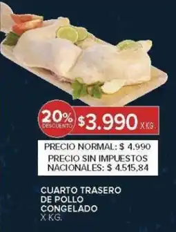 Carrefour Cuarto trasero de pollo congelado oferta