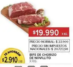 Carrefour Bife de chorizo de novillito oferta