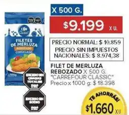 Carrefour Carrefour classic filet de merluza rebozado oferta