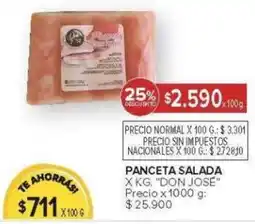 Carrefour Don jose panceta salada oferta