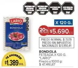 Carrefour Lario bondiola feteada oferta