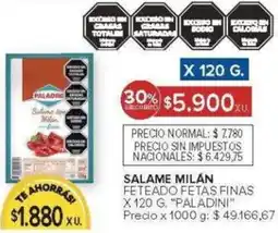 Carrefour Paladini salame milan feteado fetas finas oferta