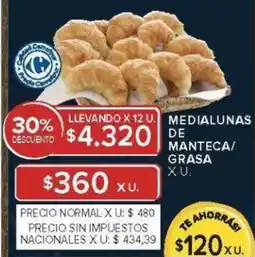 Carrefour Medialunas de manteca/ grasa oferta