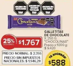 Carrefour Chocolinas galletitas de chocolate oferta
