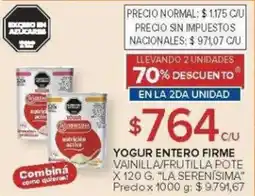 Carrefour La serenisima yogur entero firme vainilla/frutilla pote oferta
