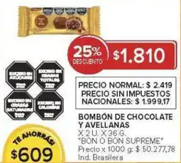 Carrefour Bombón de chocolate y avellanas oferta