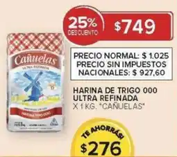 Carrefour Cañuelas harina de trigo 000 ultra refinada oferta