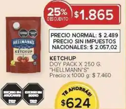Carrefour Hellmann's ketchup doy pack oferta