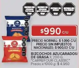 Carrefour Carrefour classic bizcochos azucarados/ de grasa oferta